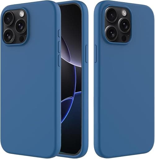 TR-PLANET for iPhone 15 Pro Liquid Silicone Case, Microfiber Lining Shockproof Slim Thin Phone Case, Lightweight Soft Back TPU Rubber-Gel Cover Compatible With iPhone 15 Pro, Dark Blue on Amazon.ae - Price Tracker