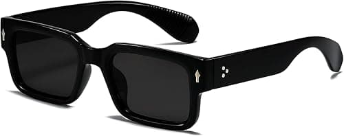 YelaJoy Trendy Chunky Square Frame Sunglasses - Unisex Black Rectangle Shades with UV400 Protection on Amazon - Best Deal Finder