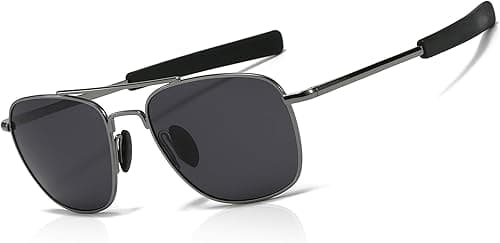 SUNGAIT Men's Military Style Polarized Pilot Aviator Sunglasses Bayonet Temples on Amazon.ae - Price Tracker