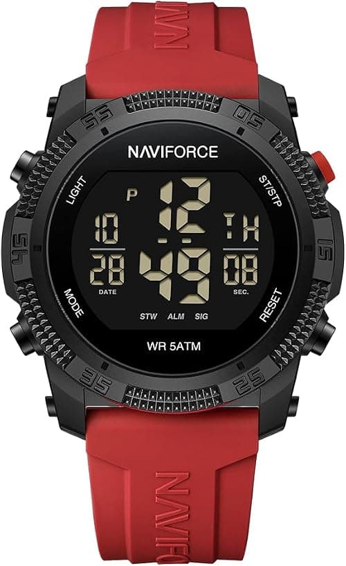 NAVIFORCE Men Sports Waterproof Digital Watches with Stopwatch Alarm Rubber Strap Wristwatch for Women on Amazon - Best Deal Finder