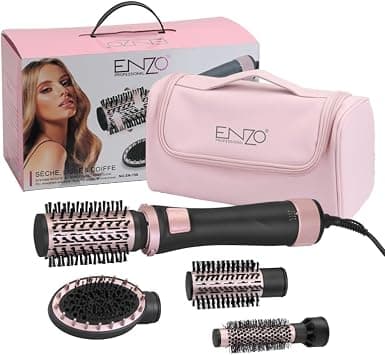 ENZO PROFESSIONAL EN-756 New 2025 Auto Multi Styling Set – 5-in-1 Hair Styler with Auto Rotating Technology, 3 Volumizing Brushes, Oval Massage Comb, Lightweight Motor With Soft Leather Travel Bag on Amazon.ae - Price Tracker