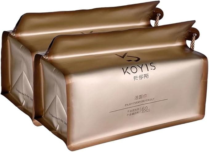KOYIS Disposable Face Towels, Plant long fiber cleansing face towel for sensitive skin, Lint- free Facial Towels for Cleansing, Skincare and Makeup Remover, Dry Wipes (2 Pack) on Amazon.ae - Price Tracker