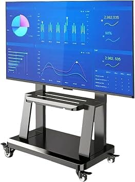 Mobile TV Stand Rolling TVs Cart for 32-75 Inch, Height Adjustable Floor TV Stand, LCD LED Flat Panel Curved Screen, with Wheels as a Movable Portable TV Stand, Max VESA 600x400mm على Amazon.ae - متتبع الأسعار