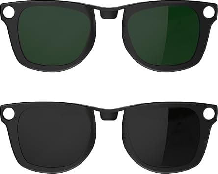 HIBLOKS 2Pcs Polarized Clip for Ray-Ban Meta Wayfarer RW4006 & Gen 2 RW4012 Regular (50-22), Matte Black Frame Discoloration Clip for RayBan Meta Gen 2 Protect Your Eyes, (Black+Green) on Amazon.ae - Price Tracker