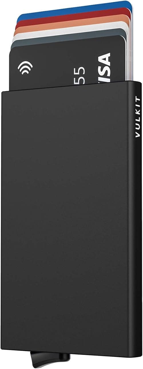 Pop Up Wallet, Slim Minimalist Credit Card Holder For Men and Women RFID Blocking Mini Metal Case on Amazon.ae - Price Tracker