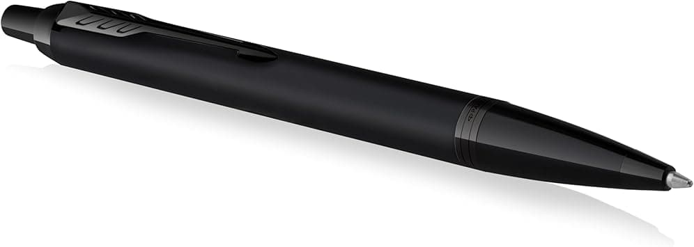 Parker Im Ballpoint Pen | Matte Black With Black Trim | Medium Point With Blue Ink Refill | Gift Box on Amazon.sa - Price Tracker