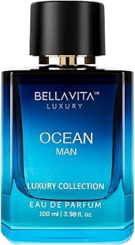 BellaVita Luxury Ocean Aquatic Eau De Parfum for Men - Fresh Citrusy & Fragrance with Marine, Orchid & Musk | Long-Lasting Mens Perfume | Oceanic & Sea Vanilla Notes | Fragrance Gift for Men, 100ml on Amazon.ae - Price Tracker
