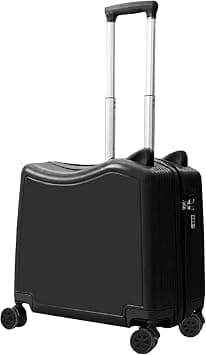 Yelajoy 18" Kids Riding Suitcase, Rectangular Kids Luggage, Travel Trolley Case, Freestanding Rolling Luggage with Lock for Short Trips, School Trips, Outings (Black) on Amazon - Best Deal Finder