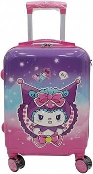 Kids Rolling Suitcase with Spinner Wheels, Purple Pink Gradient, Cute Character Design, Hard Shell Luggage on Amazon - Best Deal Finder