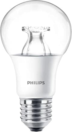 Philips Master 8W (60W Replacement) A60 LED Bulb, E27 Edison Screw, Dim Tone, Warm 2200K-2700K, Clear Lamp, UK (1) - Amazon.sa Price Tracker
