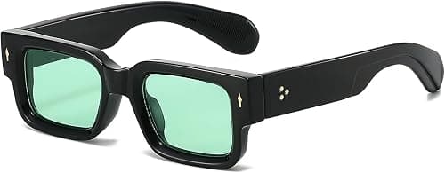EYLRIM Thick Frame Square Sunglasses for Women Men Chunky Rectangle Sun Glasses Black Shades UV400 Protection on Amazon - Best Deal Finder