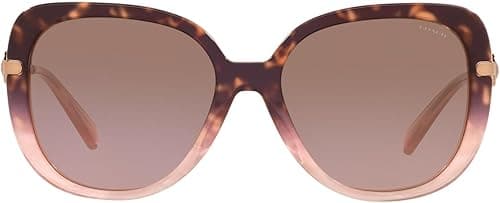 COACH Woman Sunglasses Rose Tortoise Gradient Frame, Pink Gradient Lenses, 55MM on Amazon.ae - Price Tracker