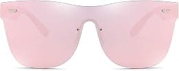 Dollger Trendy Mirrored Sunglasses for women men Rimless one piece colored lens reflective cool sunglasses - Amazon.ae Price Tracker