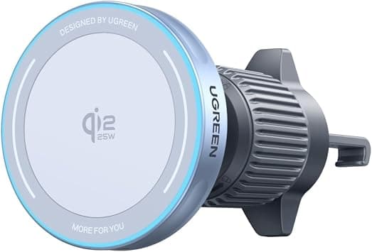 UGREEN Qi2 25W Magsafe Car Charger, Wireless Adapter with Qi2 Certified Fast Strong Magnetic Car Air Vent Clip Phone Holder 360° Rotatable with LED for iPhone 17 Pro Max on Amazon.ae - Price Tracker