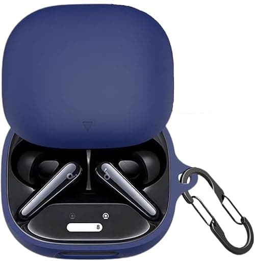 Soft Silicone Case Compatible with Anker Soundcore Liberty 4 Pro Wiresless Earbuds - Protective Shockproof Cover with Keychain (Navy Blue) on Amazon.ae - Price Tracker