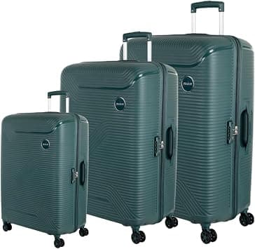American Tourister Maxplus 3Pcs Set (55/68/79 cm), Polypropylene, Olive|TSA Lock|RPET|Scratch & Impact Resistant Material - 3 Years International Warranty on Amazon - Best Deal Finder