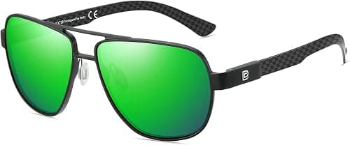 DUCO Aviator Sunglasses For Men Polarized Sunglasses Men UV Protection Carbon Fiber Temple Mens Sun glasses For Driving 3051, Black Frame Grey Lens, common on Amazon - Best Deal Finder