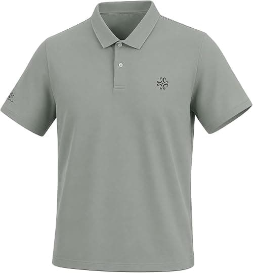 Men's Knitted Polo Shirt Textured Short Sleeve Chest Pocket Summer Top Stretchy Fabric Flexibility for Beach Casual Wear on Amazon.sa - Price Tracker