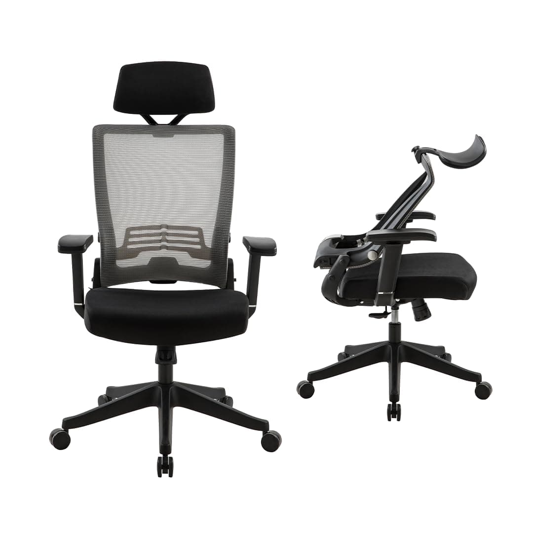 Navodesk NAVO KIKO Ergonomic Office Chair, Foldable Premium High Back Chair for Home & Office, Computer Chair with 3D Armrests, Desk Chair with Mesh Back and Lumbar Support كرسى مكتب (PURE BLACK) on Amazon.ae - Price Tracker