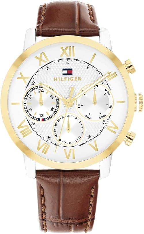 Tommy Hilfiger Mens 1710726 Watches Quartz Multifunction Leather Strap on Amazon - Best Deal Finder