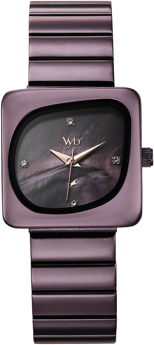 Fastrack Vyb Diva Quartz Analog Purple Mother of pearl Dial Purple Stainless Steel Strap Watch For Women - FV60100QM01W on Amazon.ae - Price Tracker