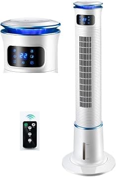 bladeless fan 50W Power Electric Tower Fan Water Mist Fan Humidifier Portable Air Cooling Fan Bladeless Air Cooler 5L Tank 110CM silent air fans on Amazon.ae - Price Tracker