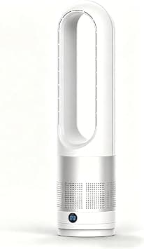 Bladeless Tower Fan, 23.62 inch Fan Cooler, 80° Oscillating with Remote Control, 8 Speeds, 8H Timer, LED Display Auto Off, Portable Quiet Cooling for Bedroom, Home, Office white AE-TS-WT-TMM on Amazon.ae - Price Tracker