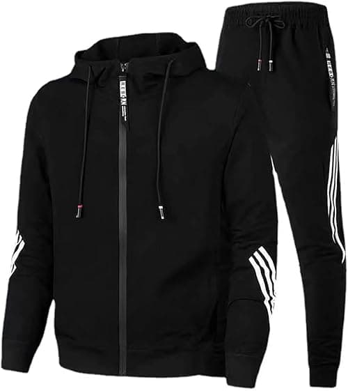 Mens Full Zipper Hoodie and Sweatpants Set Casual 2 Pieces Tracksuits Fashion Running Sweat Suits on Amazon.ae - Price Tracker