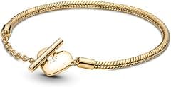 Pandora Moments 569285C00-23 Heart T-Bar Snake Link Bracelet - Amazon.sa Price Tracker