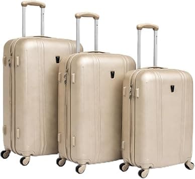 Luggage Set 3 Piece Hardside Spinner Suitcase Khaki PC 20/24/28 inch 360 Spinner Wheels Lightweight Travel Checked Carry On on Amazon.ae - Price Tracker