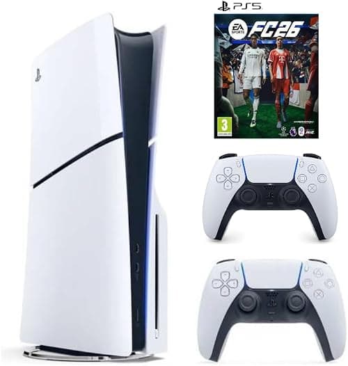 Sony PlayStation 5 Slim Disc with Extra Dualsense White Controller and FC26 - International Version on Amazon.ae - Price Tracker