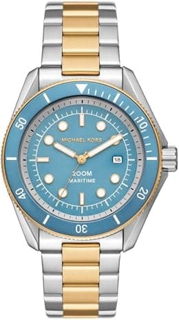 Michael Kors Maritime Three-Hand Two-Tone Stainless Steel Watch - متتبع أسعار Amazon.sa