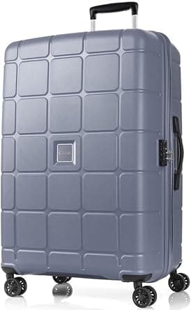 American Tourister Hundo Suitcase, Check-In Size 81 cm / 30 inch, 4 Spinner Wheels, Hard Top, Polypropylene, Flinstone|DuoSaf Security Zipper|TSA Lock|Expandable - 3 Years Global Warranty on Amazon - Best Deal Finder