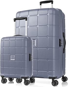 American Tourister Hundo 2PCs Set (55/81 cm), 4 Spinner Wheels, Hard Top, Polypropylene, Flinstone|Spacious Interior|DuoSaf™ Security Zipper|TSA Combination Lock - 3 Years International Warranty on Amazon - Best Deal Finder