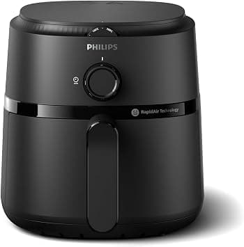 Philips Airfryer Compact - 3.2L, 1300W, Analogue, 12 Cooking Functions, Rapid Air Technology, Black - NA110/00 on Amazon - Best Deal Finder