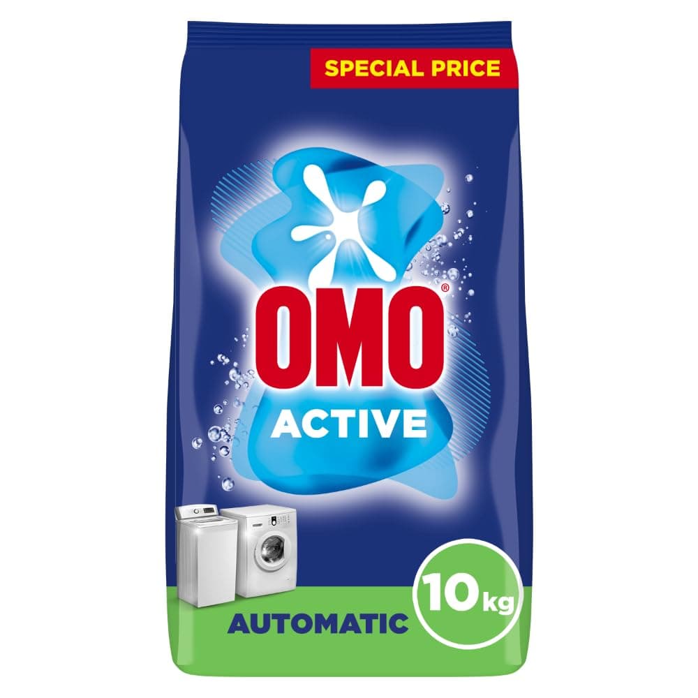 OMO Automatic Powder Laundry Detergent, Active,up to 100% stain removal in 1 wash*, 10 Kg, Packaging may vary on Amazon.ae - Price Tracker