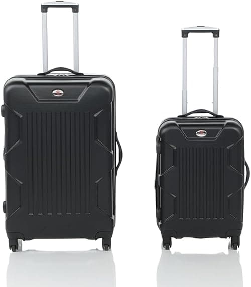 Outbound Hardside Spinner Luggage Set, 2-Piece Expandable Suitcases with Durable ABS Shell, 360° Spinner Wheels & Telescopic Handle for Easy Travel, Black on Amazon.sa - Price Tracker
