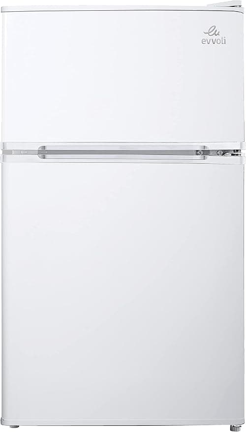 evvoli Top Mount Refrigerator, 100 Liters, Adjustable Leg, Interior light, Defrost type, EVRFM-100W on Amazon.ae - Price Tracker