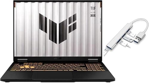 ASUS TUF 16" FHD+ 165Hz Gaming Laptop | Intel Core i7-14650HX |NVIDIA GeForce RTX 5060| Backlit |Backlit| 32GB RAM DDR5 | 1024GB SSD |Jaeger Gray |Windows 11 Home |Bundle with USB 3.0 Hub on Amazon.ae - Price Tracker