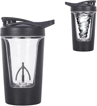 Electric Protein Shaker Bottle, BPA Free, USB Rechargeable Protein Shake Mixer, Portable Mixer Cup Auto Mixing Mug for Protein Shakes and Coffee, 15 oz (Black) على Amazon.ae - متتبع الأسعار