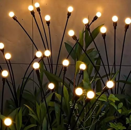 GENZY Solar Garden Lights, Bright, Upgraded, New, IP65, Outdoor Waterproof, 8 LED Solar Swaying Light, Firefly Lights, Outdoor Decoration Lights, Garden Decor, Solar Lights for Yard, Pathway - 2 Pack on Amazon.ae - Price Tracker