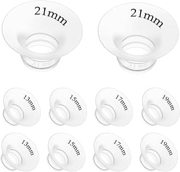 10Pcs Flange Insert 13/15/17/19/21mm*2 Compatible with Momcozy M5/M9/M6/V2 Pro/V2 pro/S12 Pro/S9 Pro/Spectra/Medela/eufy/Elvie/Lansinoh/Paruu P10 Breast Pump,and Most 24mm Shields على Amazon.ae - متتبع الأسعار