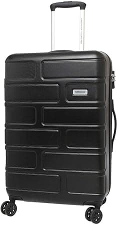 American Tourister Bricklane Suitcase, Check-In Size 69 cm / 25 inch, 4 Double Wheels, Hard Top, Polycarbonate, Jet Black|Lightweight|TSA Lock|Inner Mesh Pocket - 3 Years Global Warranty on Amazon.ae - Price Tracker