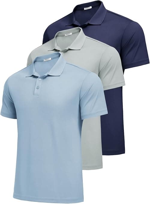 PINSPARK Polo Shirts for Men Short Sleeve Lightweight Quick Dry Golf T Shirt Moisture Wicking Casual Workout على Amazon.ae - متتبع الأسعار