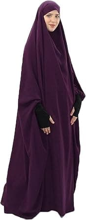 Muslimisches Einfarbig Damen Lose einteiliges Gebetskleid Full Cover Hooded Islamic Abaya Kaftan mit Hijab konservative Kleidung Gebetskleid den Ramadan fr Ethnische, Abend, Party - Amazon.sa Price Tracker