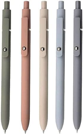 Gel Pen, 5pcs Quick Dry Ink Pens Retractable Ink Pens 0.5mm Ballpoint Pen Fine Point Gel Pen Writing Pens for School Office Home, 5 Colors on Amazon.ae - Price Tracker