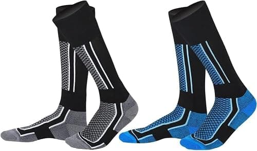 2 Pairs Men Ski Socks High Performance Thermal Snow Skiing Socks Warm Long Hose Hiking Socks Snowboard Socks Winter Cold Weather Socks for Football Basketball Baseball Hiking Trekking على Amazon.ae - متتبع الأسعار