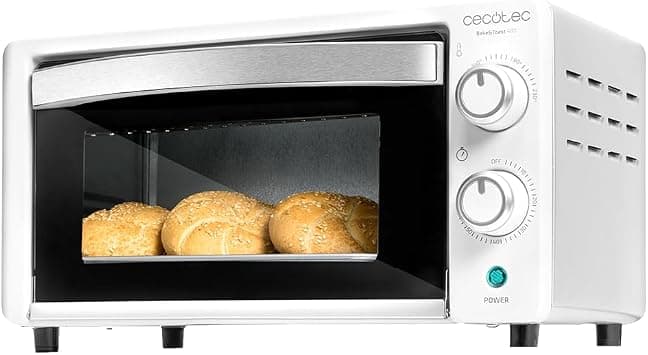 Cecotec Bake&Toast 1090 White Countertop Oven, 10 L, 1000 W, Timer 60 Minutes, Adjustable Temperature up to 230ºC, Cooking Plate, Grill and Pliers, Sound Warning, Quartz Resistors on Amazon - Best Deal Finder