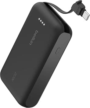 Belkin BoostCharge 10000mAh Power Bank with Integrated USB-C Cable - Black على Amazon.ae - متتبع الأسعار