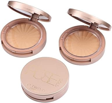 O.TWO.O Rose Gold Pressed Powder Foundation, 2-in-1 Wet & Dry Setting Powder, Long-Lasting Oil Control Compact Makeup (#02) on Amazon.ae - Price Tracker